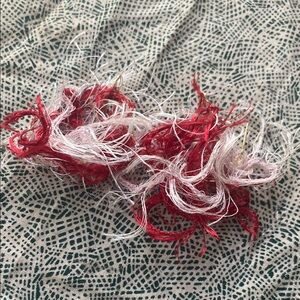 Red and White Yarn Bundle